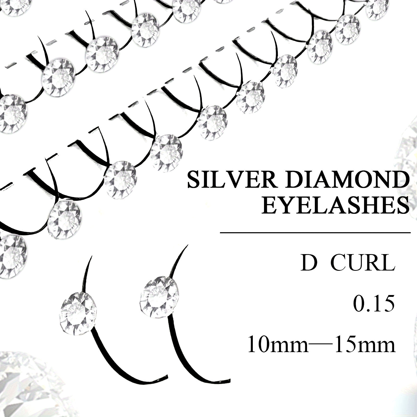 Glitzer Diamant Fake Wimpern