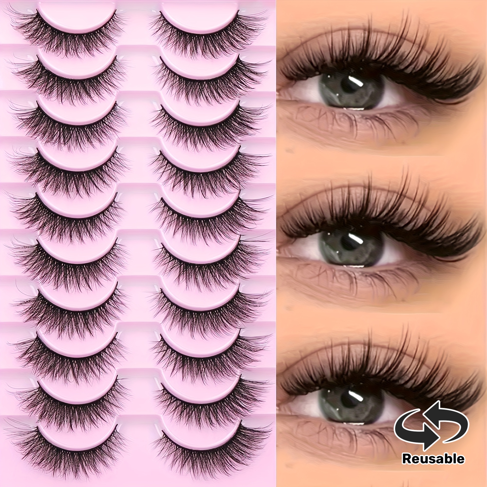 10 Paar 3D Fake Wimpern