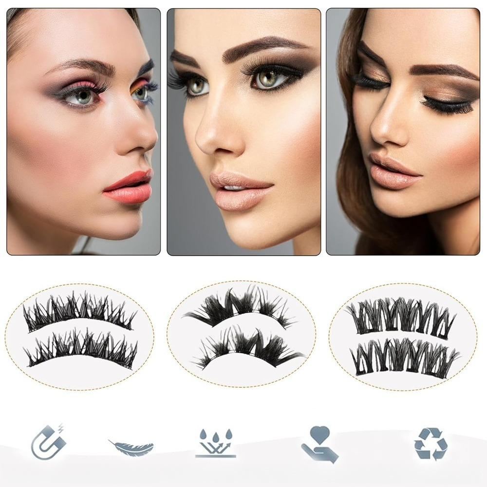 6 Paar Magnetische Fake Wimpern