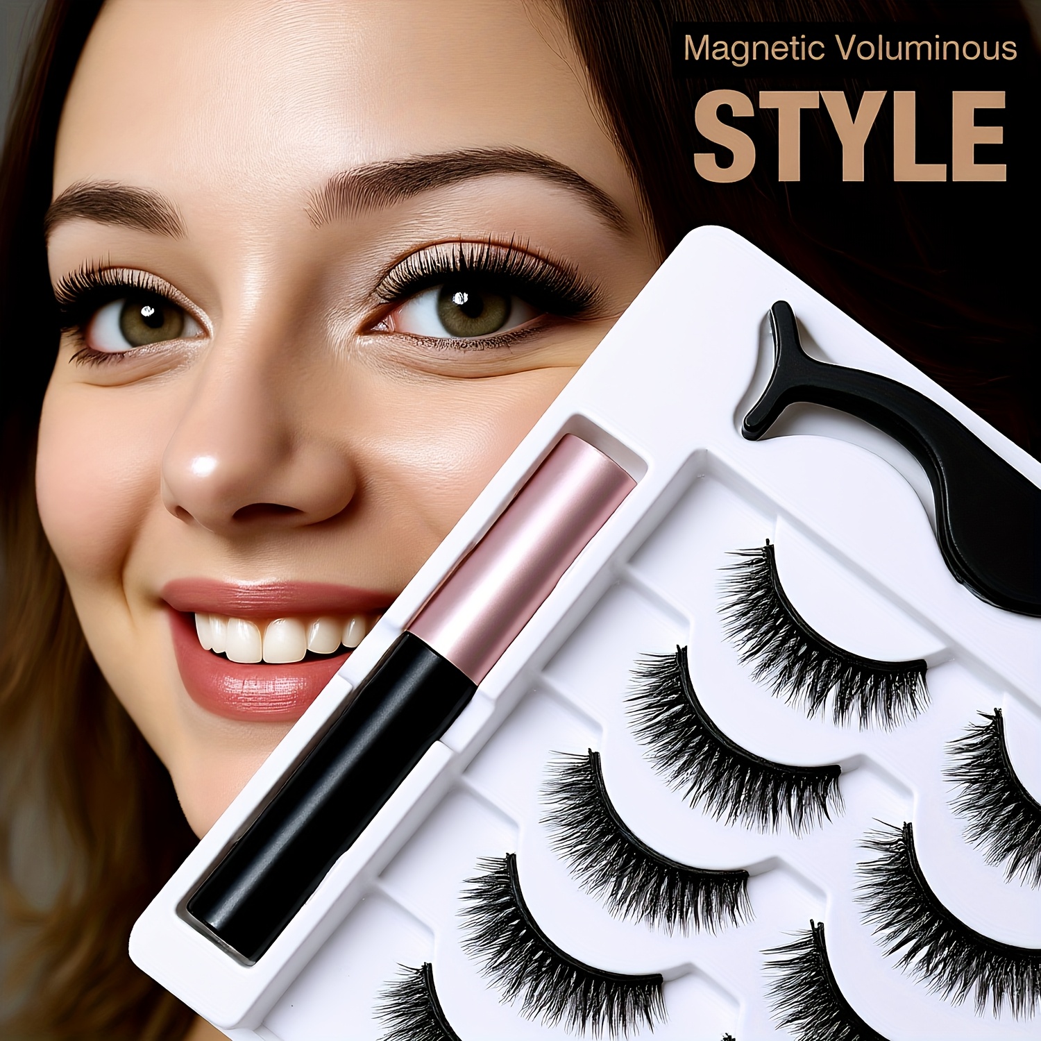 Magnetisches Wimpern Set mit Eyeliner (C-Curl, 10-12mm) – Klebstofffreie & Wiederverwendbare Doll Lashes